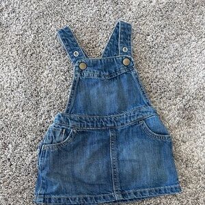 Denim overall dress